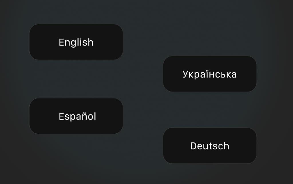Stardix Chatbot multilingual language support with English, Spanish, Ukrainian, and German